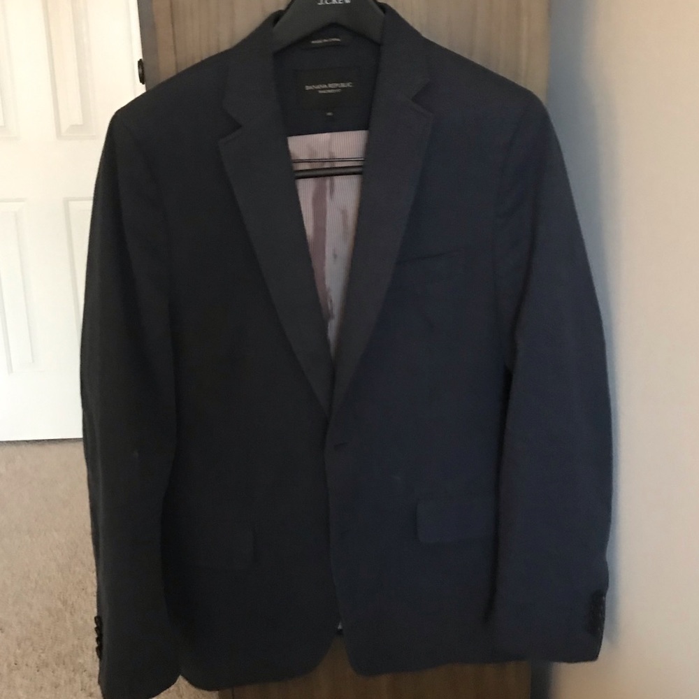 Banana Republic tweed cotton blazer jacket